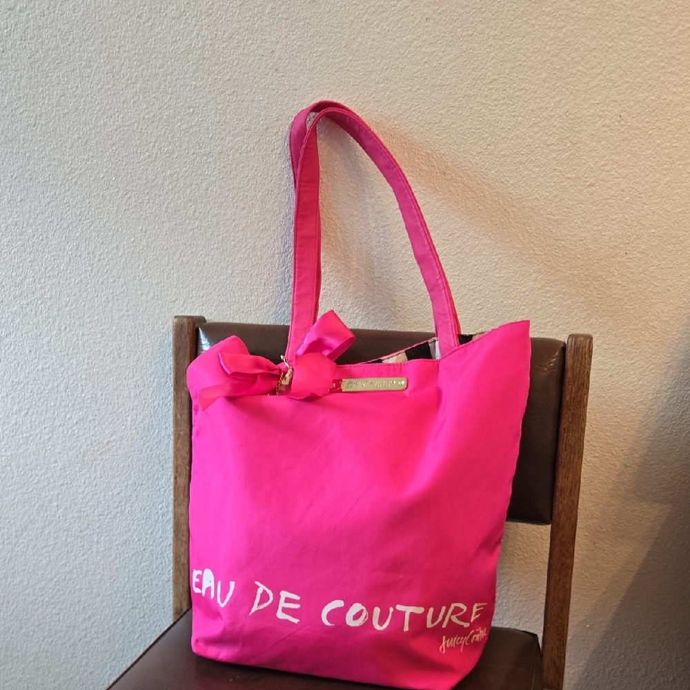 Juicy Couture Vibrant Pink Tote with Bow